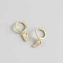 WANTME Real 100% 925 Sterling Silver Punk Hip-Hop Link Chain Gothic Studs Earrings for Fashion Women Jewelry Accessories 2022