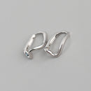 WANTME Real 100% 925 Sterling Silver Punk Hip-Hop Link Chain Gothic Studs Earrings for Fashion Women Jewelry Accessories 2022