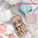 Mini Jewelry Display Case Ring Box Cabinet Armoire Portable Organizer Case Travel Storage Joyeros Organizador De Joyas