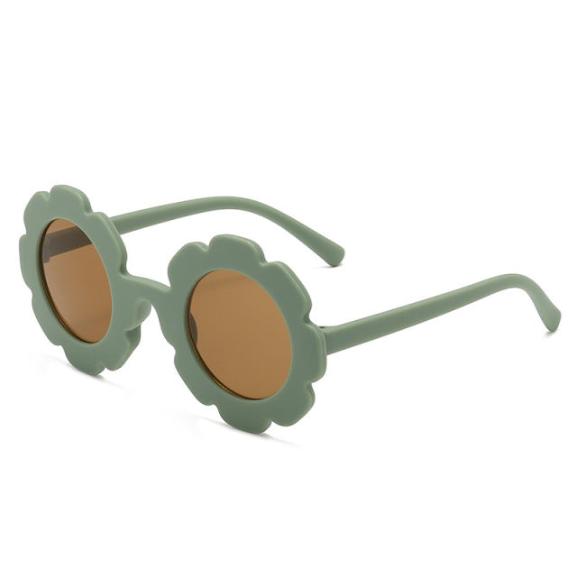 Nuevas gafas de sol redondas de Sun Flower para niños UV400 para niños y niñas, gafas de sol encantadoras para bebés, gafas de sol para niños