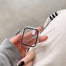 Funda protectora de pantalla para Apple Watch Series 7 6 SE 5 4 3 44mm 40mm 45mm iwatch 42mm 38mm vidrio + cubierta Apple Watch Accesorios