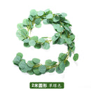 Green Eucalyptus Leaves Garland Wisteria Artificial Flowers Rattan Fake Plant Silk Leaf Vines For Wedding Birthday Party Decor