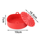 AirFryer-Silikon-Topf, quadratisch, Luftfritteusen, Ofen, Backblech, Brot, gebratenes Huhn, Pizzakorb, Unterlage, Ersatz-Grillpfanne, Zubehör