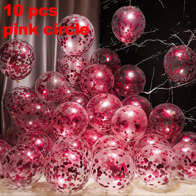 10/20 Sterne Konfetti Luftballons Metallic Konfetti Latex Transparent Ballon Babyparty Geburtstag Party Hochzeit Dekoration Ball Globo