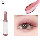1Pcs Professional 2 In 1 Double Color Gradient Velvet Eye Shadow Stick Lazy Makeup Waterproof Lasting Shimmer Metallic Eyeshadow