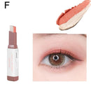 1Pcs Professional 2 In 1 Double Color Gradient Velvet Eye Shadow Stick Lazy Makeup Waterproof Lasting Shimmer Metallic Eyeshadow