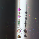 Crystal Star Hexagon Diamond Prisms Hanging Rainbow Chaser Lighting Accessories for Window Curtains Pendant Home Garden Decor