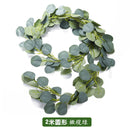 Green Eucalyptus Leaves Garland Wisteria Artificial Flowers Rattan Fake Plant Silk Leaf Vines For Wedding Birthday Party Decor