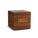 Relojes USB/AAA LED Despertador de madera Reloj de mesa Control de voz Despertador de madera digital Mesa de escritorio electrónica Decoración 2022
