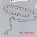 105 cm Bund Hosen Klassische Taille Kette Liebe Herz Hohl Gürtel Für Frauen Hip Hop Stil Mode Feine Taille Gürtel 2020 Trendy