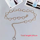 105 cm Bund Hosen Klassische Taille Kette Liebe Herz Hohl Gürtel Für Frauen Hip Hop Stil Mode Feine Taille Gürtel 2020 Trendy