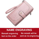 2022 Large Women Wallets Name Engraving Hollow Out Long Wallet Fashion Top Quality PU Leather Card Holder Wallet For Women