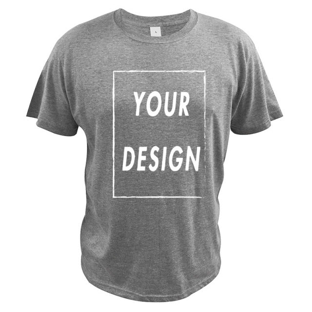 Camiseta personalizada de algodón 100% de talla europea, camiseta con texto de logotipo para hombres y mujeres, estampado Original, camiseta de regalo de alta calidad