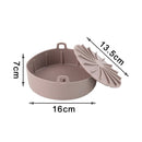 AirFryer-Silikon-Topf, quadratisch, Luftfritteusen, Ofen, Backblech, Brot, gebratenes Huhn, Pizzakorb, Unterlage, Ersatz-Grillpfanne, Zubehör