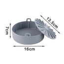 AirFryer-Silikon-Topf, quadratisch, Luftfritteusen, Ofen, Backblech, Brot, gebratenes Huhn, Pizzakorb, Unterlage, Ersatz-Grillpfanne, Zubehör