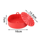 AirFryer-Silikon-Topf, quadratisch, Luftfritteusen, Ofen, Backblech, Brot, gebratenes Huhn, Pizzakorb, Unterlage, Ersatz-Grillpfanne, Zubehör