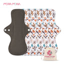 Almohadillas menstruales Mora Mona transpirables para mujer, delineador de bragas femeninas, servilleta sanitaria, paño lavable reutilizable, 1/5 Uds.