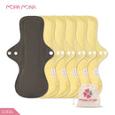Almohadillas menstruales Mora Mona transpirables para mujer, delineador de bragas femeninas, servilleta sanitaria, paño lavable reutilizable, 1/5 Uds.