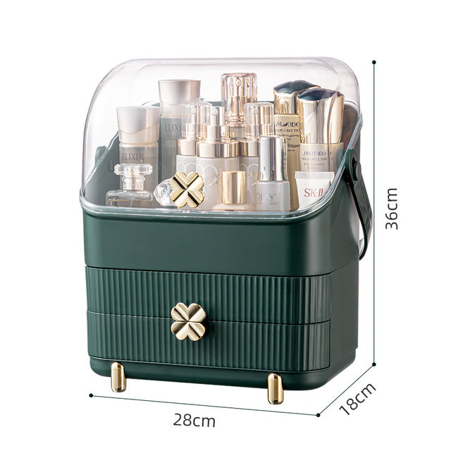 Transparent Cosmetic Storage Box Makeup Drawer Organizer Jewelry Nail Polish Make Up Container Desktop Beauty Storage Case