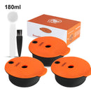 ICafilas Refillable Coffee Capsules for Tassimo BOSCH Machine Reusable Coffee Pod Crema Maker Eco-Friendly