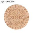 Carven Altar Wooden Divination Pendulum Board Star Sun Moon Laser Cut Slice Wood Base Coasters Wall Sign Decor Hexagonal Pointed