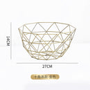 Iron Art  Fruit Basket Nordic Style Home Living Room Fruit Plate Snacks Creative Fruit Bowl Storage Basket Kitchen Organizer