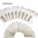 7 unids/set de brocas de diamante para uñas, fresas eléctricas Rotery para pedicura, limas de manicura, rebabas para cutículas, herramientas para uñas, accesorios