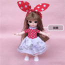 BJD Mini 16cm Doll 13 Movable Joints 1/12 Multi-color Hair Princess Doll and Clothes Can Dress Up Girls DIY Toys Birthday Gifts