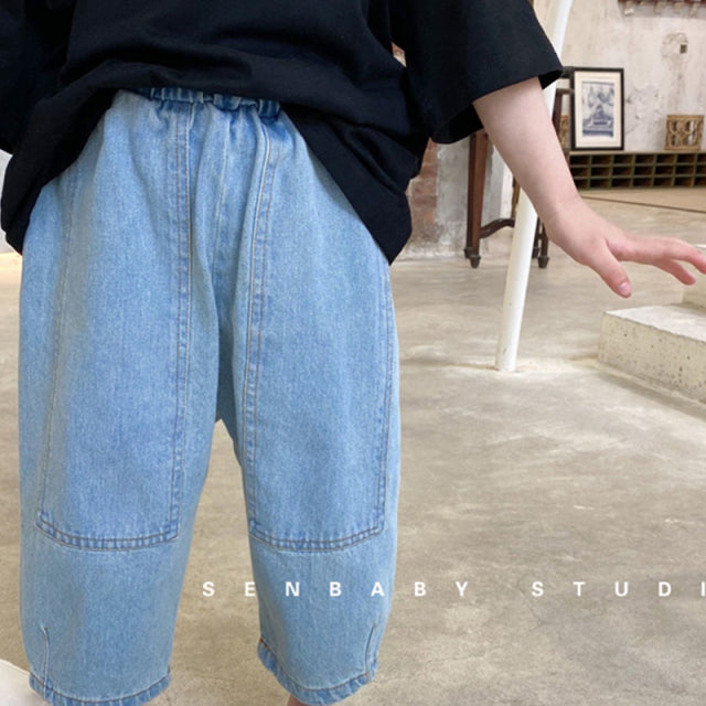 Baby Mädchen Lose Jeans Neue Mode Koreanische Art Lässige Normallack Jeans Frühling Herbst Kinder Denim Hosen Für 1-7 Jahre