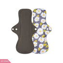 Happy Flute Washable Sanitary Towel Absorbent Reusable Charcoal Bamboo Cloth Menstrual Pad 1 Piece
