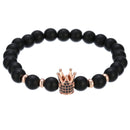 2022 Fashion Micro CZ King crown charm bracelet handmade stretch men&