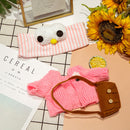 Ropa para pato 30 cm lalafanfan pato accesorios de muñeca de juguete con diadema bolsa suéter sombrero juguetes para niños para niñas