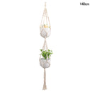 Macrame Handmade Plant Hanger Baskets Flower Pots Holder Balcony Hanging Decoration Knotted Lifting Rope Home Garden Supplies