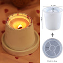 Storage Box Silicone Mold Round Striped Candle Jar Box Design DIY Aroma Plaster Epoxy Concrete Cement Clay Mold Home Decoration