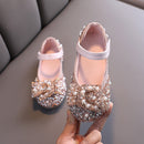 2022 New Childrens Shoes Pearl Rhinestones Shining Kids Princess Shoes Baby Girls Shoes For Party and Wedding D487