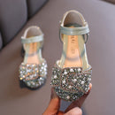 2022 New Childrens Shoes Pearl Rhinestones Shining Kids Princess Shoes Baby Girls Shoes For Party and Wedding D487