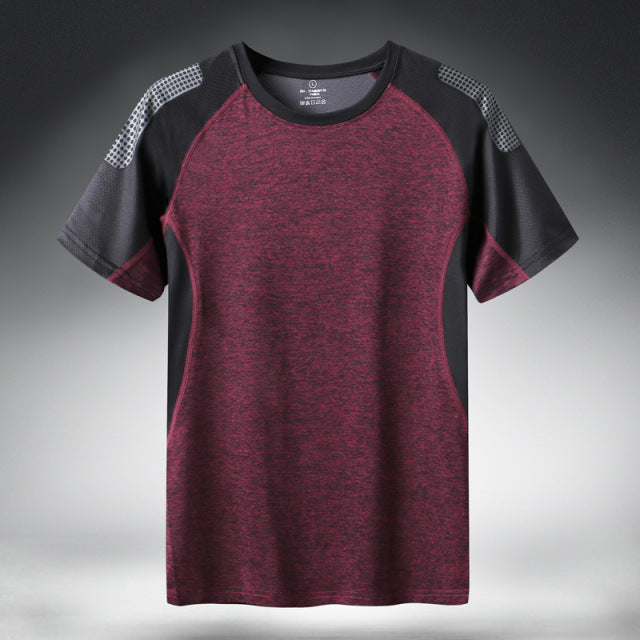 Quick Dry Sport T Shirt Men 2022 Short Sleeves Summer Casual Cotton Plus Asian Size M-5XL 6XL 7XL Top Tees GYM Tshirt Clothes