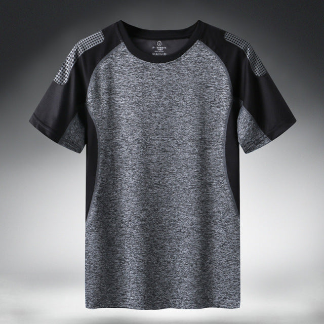 Quick Dry Sport T Shirt Men 2022 Short Sleeves Summer Casual Cotton Plus Asian Size M-5XL 6XL 7XL Top Tees GYM Tshirt Clothes