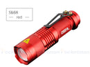 Powerful led flashlight torch lantern portable mini flashlight Zoomable torches outdoor camping emergency lamp with pen holder