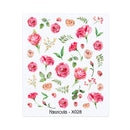 Harunouta 1 hoja calcomanías de agua transferencia serpiente fruta flor verano alfabeto hojas uñas arte manicura pegatinas Decoración