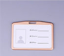 Fashion Card Cover Women Aluminum Alloy Work Name Card Holders Business Work Card ID Badge Lanyard Holder Metal Bags Case