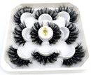 New 5Pairs 25mm 3D Mink Lashes Bulk Faux with Custom Box Wispy Natural Mink Lashes Pack Short Wholesales Natural False Eyelashes