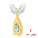 Children U-Shape Toothbrush 2-12years Kids Teeth Oral Care Cleaning Brush Soft Silicone Teeth Whitening Cleaning Tool Brush