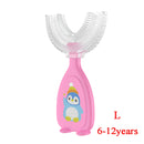 Children U-Shape Toothbrush 2-12years Kids Teeth Oral Care Cleaning Brush Soft Silicone Teeth Whitening Cleaning Tool Brush