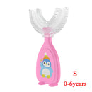 Children U-Shape Toothbrush 2-12years Kids Teeth Oral Care Cleaning Brush Soft Silicone Teeth Whitening Cleaning Tool Brush