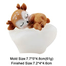 3D Cute Deer Silicone Mold Fondant Chocolate Cupcake Dessert Cake Decorating Tools Sika Deer Shape Kitchen Baking Mould