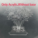 2022 Valentines Day Gift 3D Love Lamp Acrylic Bear Rose LED Night Light Kids Birthday Gift Rabbit Easter Deco Wedding Decoration