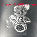 2022 Valentines Day Gift 3D Love Lamp Acrylic Bear Rose LED Night Light Kids Birthday Gift Rabbit Easter Deco Wedding Decoration