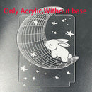 2022 Valentines Day Gift 3D Love Lamp Acrylic Bear Rose LED Night Light Kids Birthday Gift Rabbit Easter Deco Wedding Decoration