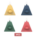 4pcs Nordic Clothes Hanger Mountain Shape Wall Mounted Coat Hook Self Adhesive Hook For Clothes Children Room Decorative Hanger